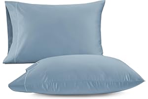 Pillow Case Covers Queen, Set of 2, 100% Egyptian Cotton Sateen, Soft Cool & Smooth 1000 Thread Count Pillow Cases - French B