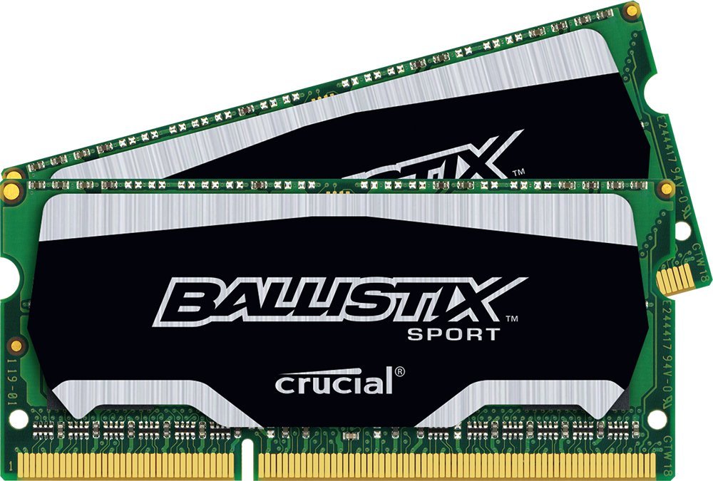 Ballistix Sport SODIMM 16GB Kit 8GBx2 DDR3 1600 MT s PC3 12800 CL9 At 1 