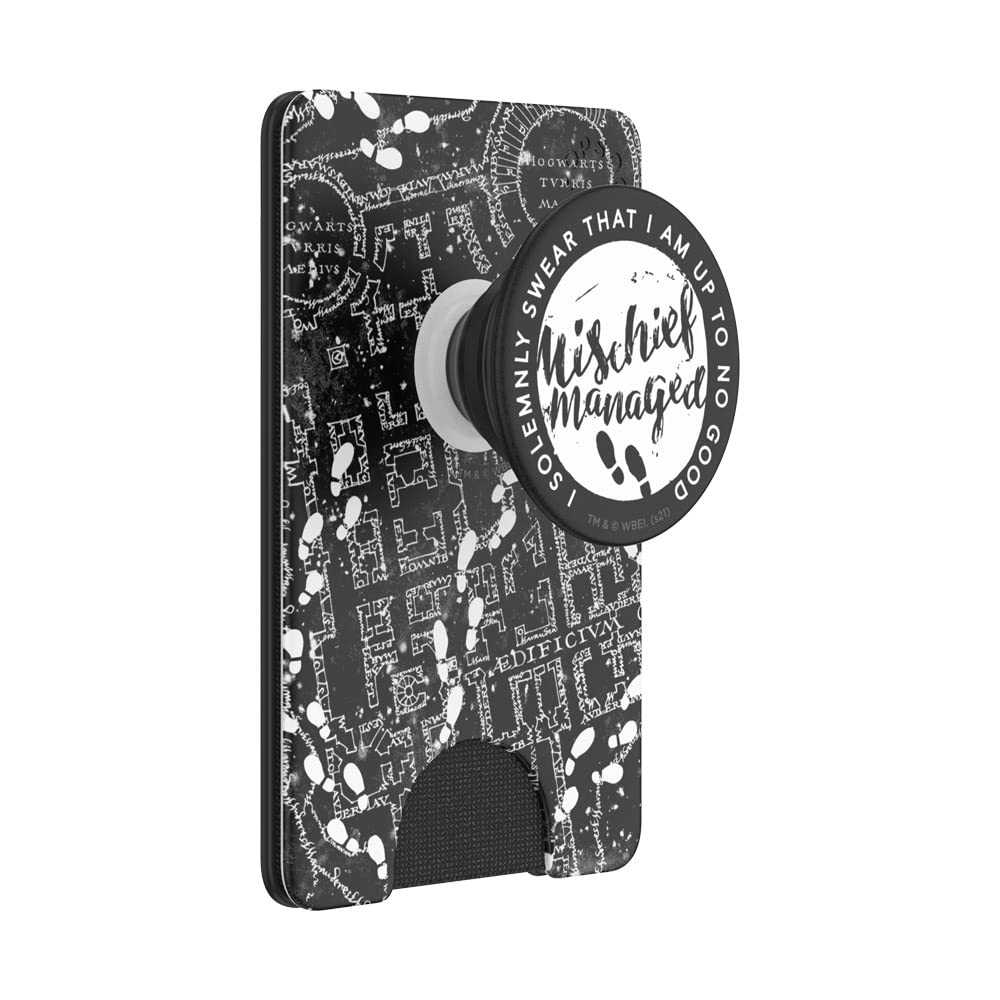 PopSockets Phone Wallet with Expanding Phone Grip, Phone Card Holder, Harry Potter PopWallet - Marauder's Map