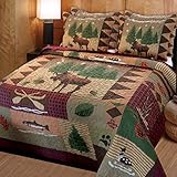 Greenland Home Moose Lodge Quilt Set, Full/Queen (Kitchen)