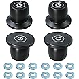 Vsttar Qty.4 Machined Wheels/Rollers Compatible with Total Gym Replacement, Fits Models XL, XLS, & Fit with Bearings Thru Hole of 1/4'' in Diameter, Black