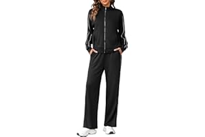 Totatuit Women 2 Piece Lounge Sets Sweatsuit 2025 Fall Long Sleeve Zip Up Sweatshirt Wide Leg pants Tracksuit Travel Outfits