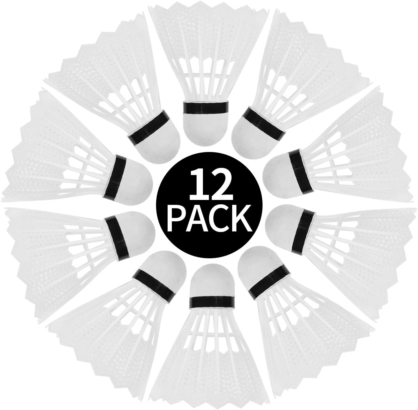 12pcs Nylon Badminton Shuttlecocks Sports Birdies Shuttlecock for Outdoor Indoor Sports Activities (12pcs Multicolor) : Sports & Outdoors