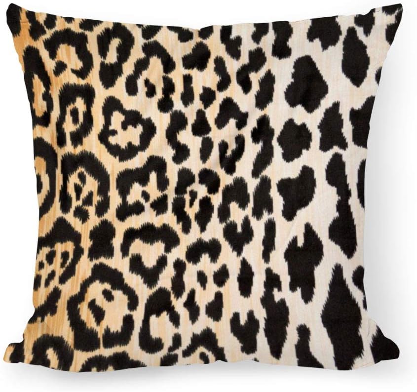 Dozili Leopard Zipper Pillow Cover Braemore Jamil Cushion Cover Velvet Animal Pillow Cover Cheetah Throw Pillow - Sizes