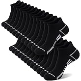 shnn 12 Pairs Mens Ankle Socks Athletic Casual Low Cut Short Socks for Men With Tab Shoes Size 6-11