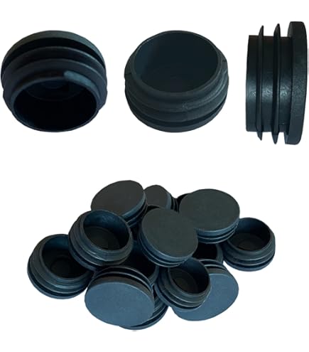 4 PCS Round Plastic Plugs, 1-1/2 Inch Black Pipes Tubing End Cap, Plastic Plugs And Caps, Glide Insert Furniture Finishing-Plug For Round-Metal Tube - View #7