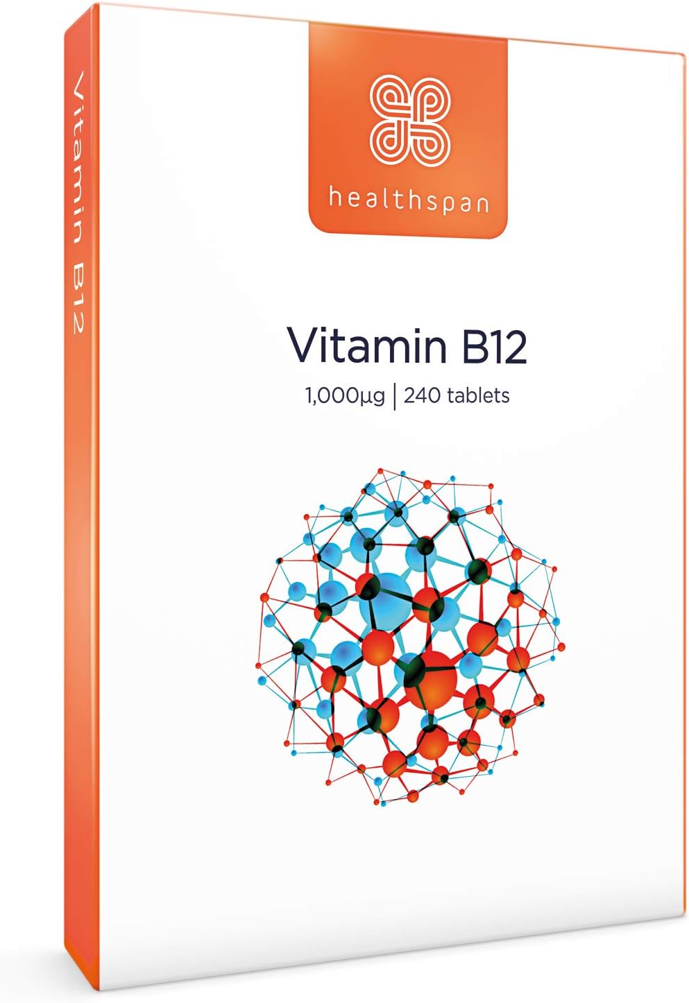 Healthspan Vitamin B12 1,000µg, 240 count (Pack of 1)