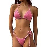 RINABE Bikini Sets Women Thongs Cheeky Two Piece Swimsuit Sexy Swimwear Triangle Cute Bathing Suit String