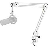 FIFINE BM63W Metal Heavy Duty Microphone Boom Arm for Podcast Recording | Streaming Scissor Suspension Adjustable Mic Stand, Desk Clamp, 5/8" Screw, Cable Ties for gaming