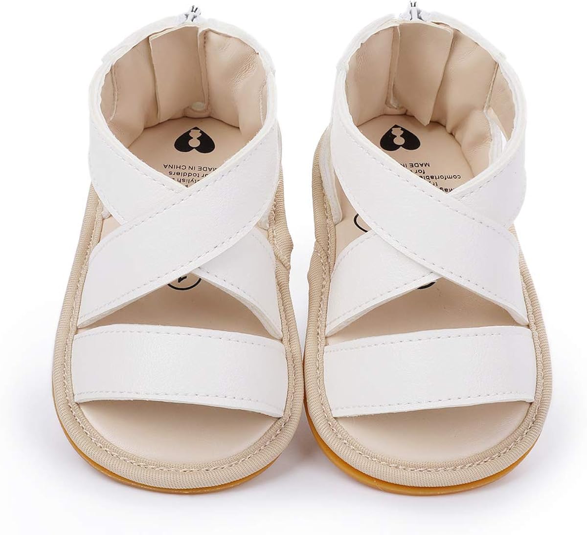  | BENHERO Baby Toddler Infant Girls PU Leather Soft Sole Closed Toe Anti-Slip Summer Sandals Flower Princess Flat Shoes | Sandals