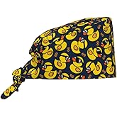 Surgical Scrub Cap with Sweatband Adjustable Tie Back Working Cap for Men Women