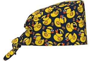 FATTTYCY Surgical Scrub Cap with Sweatband Adjustable Tie Back Working Cap for Men Women