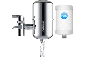 WINGSOL WINGSOL Stainless Steel Water Filter for Sink Faucet, NSF/ANSI 42 & 53, 360° Rotating Tap Purifier Reduces PFAS, Lead, Chlorine & Microplastics, 350 Gallons Long-Lasting for Kitchen & Bathroom