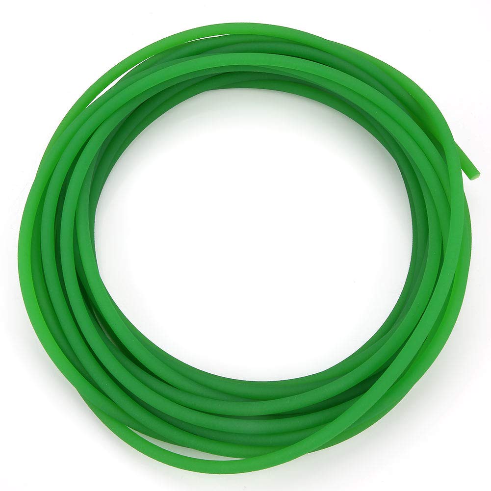 Green Polyurethane Round Belt, Akozon PU Transmission Belt High-Performance Urethane Round Belting Rough PU for Drive Transmission (6MM*10M)