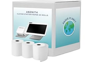 PAPERPLANET Thermal Receipt Printer Paper for Clover Station by Paper Planet | 20 Rolls | Compatible with C500 C501 C503 C100 P100 P500 P550 Duo Solo
