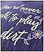 Ann Arbor T-shirt Co. Never Too Old to Play in Dirt | Funny Gardener Gardening V-Neck T-Shirt for Women - Heather Purple, Large