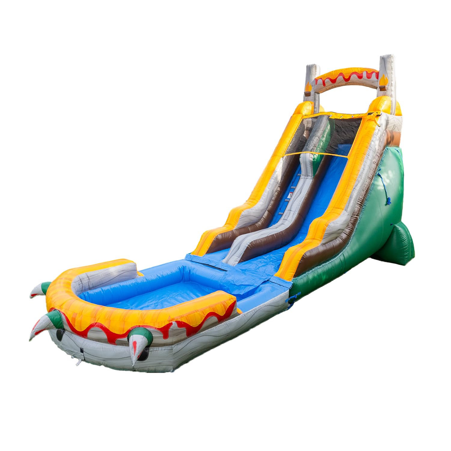 Photo 1 of ****no blower**** Herokiddo T-Rex 18' Water Slide with Detachable Pool, Tall Seating Height, for Kids and Adults, Commercial Grade, 100% PVC Vinyl, Outdoor Backyard, Summer Fun, Blow Up Inflatable
