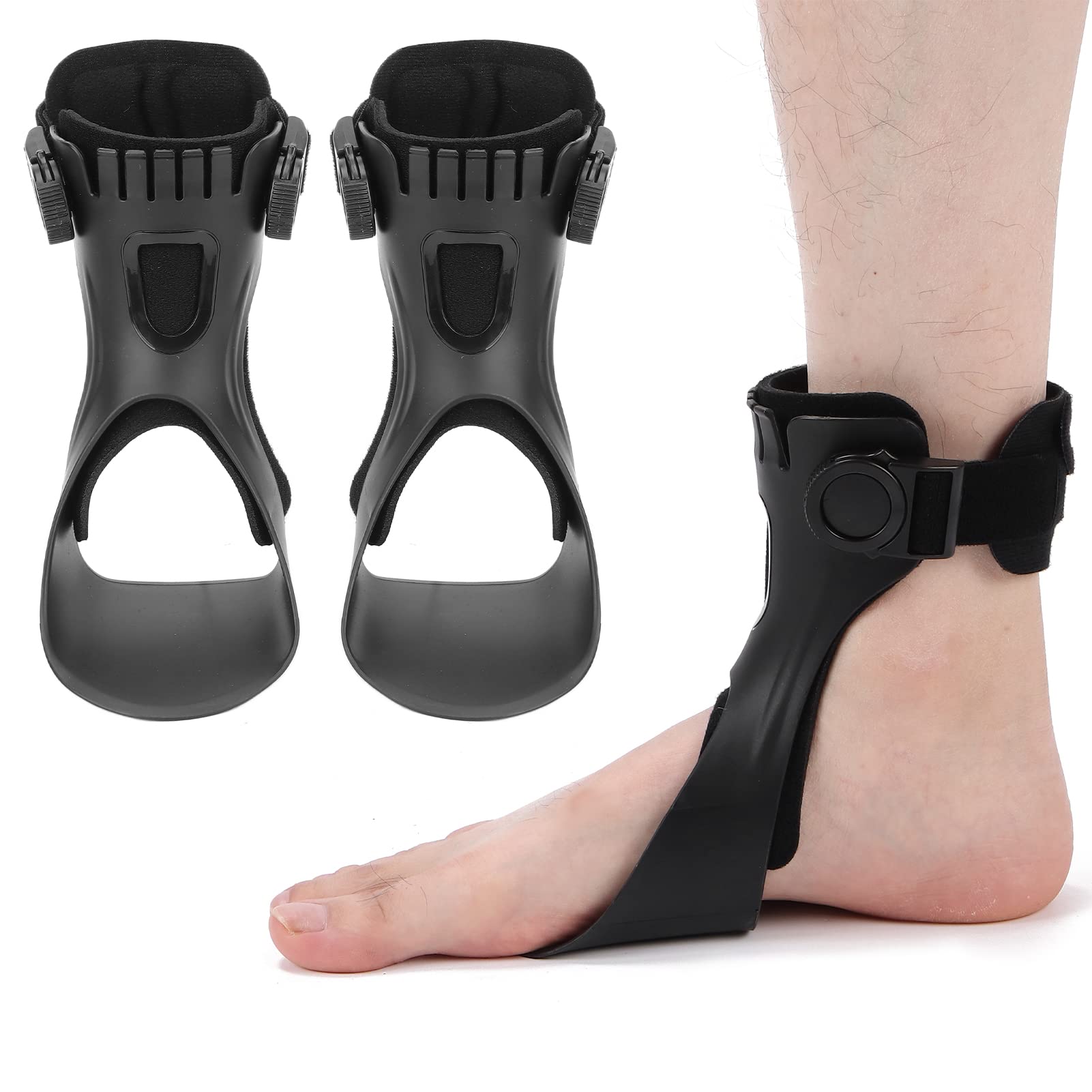 Drop Foot Brace, Soft AFO Foot-up Orthosis Light Balance Drop Foot Brace Foot Drop Orthosis Ankle Brace Support for Shoes Walking(L-Right)