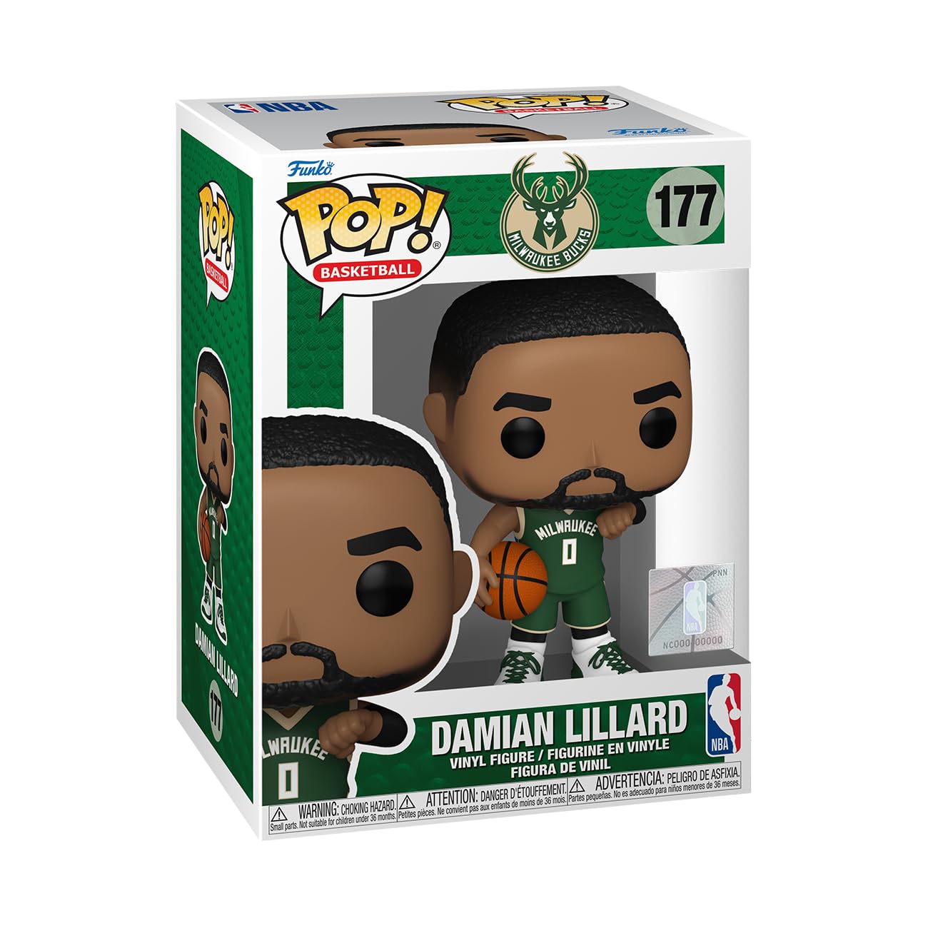 Funko Pop! NBA: Bucks - Damian Lillard - Collectable Vinyl Figure - Gift Idea - Official Merchandise - Toys for Kids & Adults - Sports Fans - Model Figure for Collectors and Display