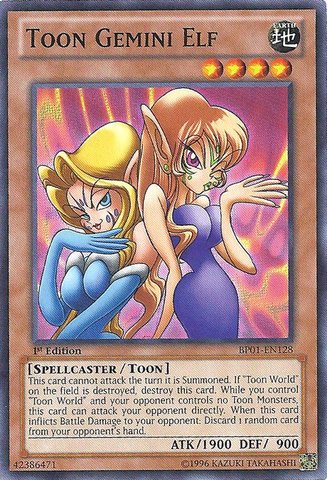 Yu-Gi-Oh! - Toon Gemini Elf (BP01-EN128) - Battle Pack: Epic Dawn - 1st Edition - Starfoil Rare