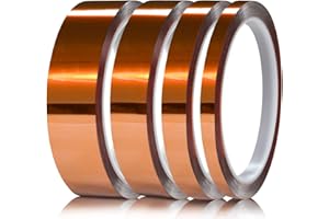 CCHUIXI Heat Resistant Tape, Kapton Tape, polyimide Film Tape for PCB Masking, Battery Wrapping, Electrical tasks, No Glue Residue.