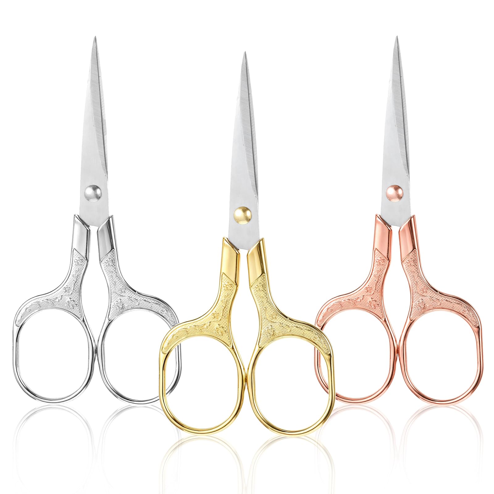 Lnngub 3 Pcs Sewing Embroidery Scissors 5 Inch Small Sewing Scissors Crochet Scissors Stainless Steel Sharp Scissors Precision Scissors Yarn Scissors for Crocheting Embroidery Needlework Craft