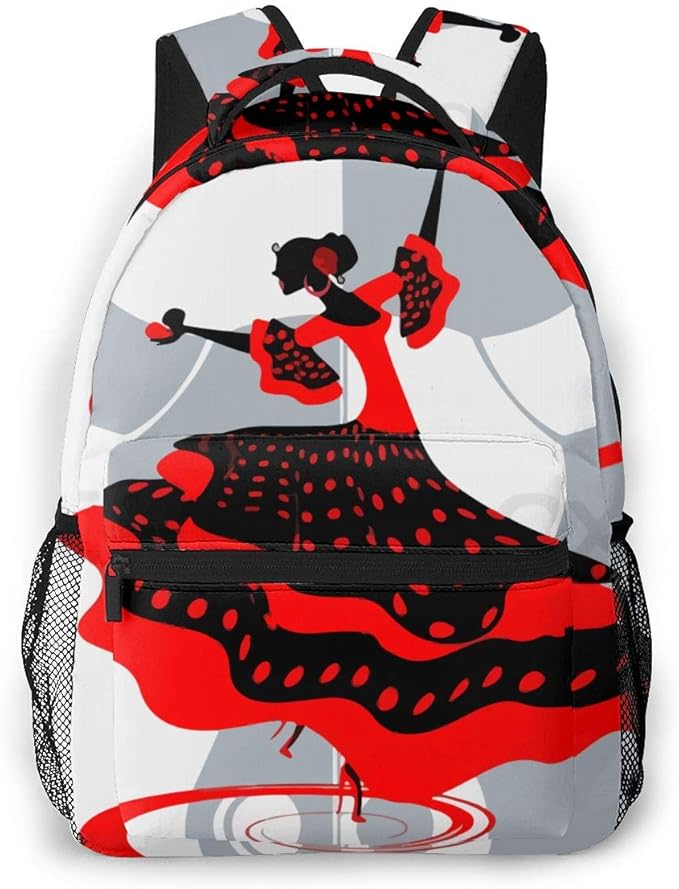 Spanish Dancer Backpacks College School BookBag Travel Bag