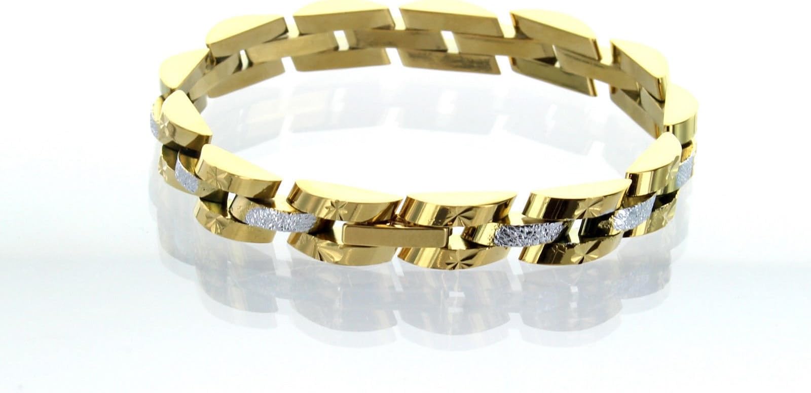 eSmart Fashion Jewelry Chrono Link Design Chained Elegant Bracelet for Men