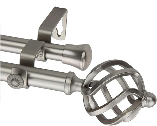 Amazon Com Modern Twist Double Curtain Rod Size 66 120 W