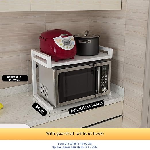 JIAXRACK Microondas Horno de Carro, Ampliable Microondas Estante ...