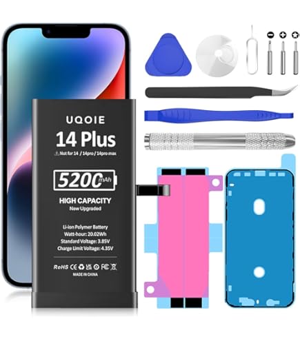 iPhone14 128GB バッテリー98% Amazon.com: Battery for iPhone 14, (2025 New Upgrade) 4200mAh