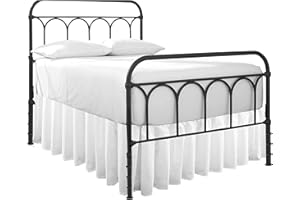 COTTINGON Ruffled Bed Skirt with Split Corners-Dust Ruffle - 18" Drop 100% Microfiber Soft,Sheen & Luxurious Look - Bed Skirts (White -Queen)