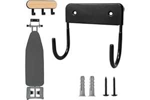 Shouken Ironing Board Wall Hanger,Iron Hanger Wall Mount,Ironing Board Wall Mount,Iron Board Hanger Wall Mount,Iron Holder Wall Mount,Ironing Board Mount,Iron Board Holder