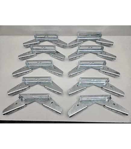 8 Pack Pontoon Wing Bunk Bracket For Boat Pontoon Bolster Trailer, V Wing Bracket (8 - View #4