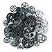 Aokbean 150 Gram Assorted Vintage Mixed Color Metal Gears Steampunk Jewelry Making Resin Charms Cog Watch Wheel (Gunblack)