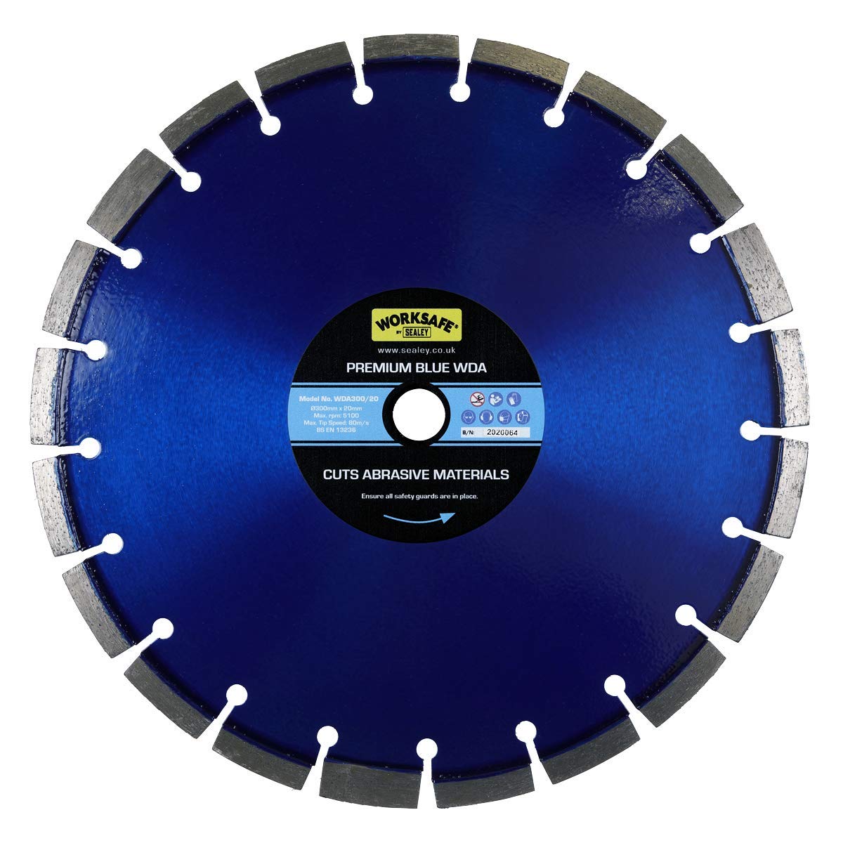 Worksafe WDA300/20 Ø300 x 20mm Premium Blue WDA Diamond Blade
