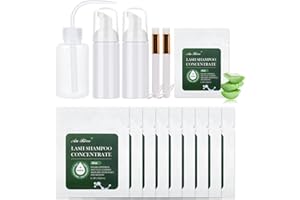 AUREVE Lash Shampoo Concentrate Eyelash Extension Cleanser Update Lash Shampoo for Lash Extensions Non-irritation Lash Cleaning Kit Salon Eyelash Shampoo Home Use Lash Wash - Aloe