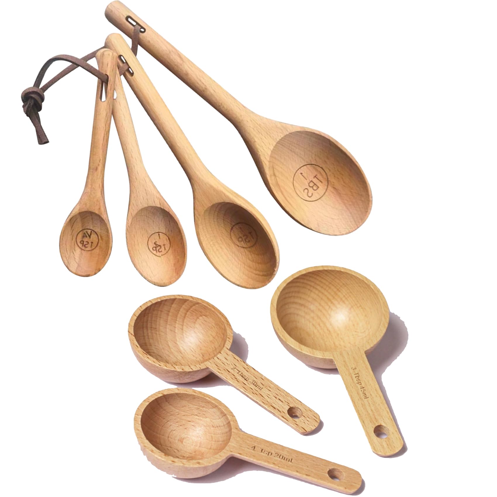 Photo 1 of ***MISSING PARTS***
GCFTIFF 7pcs Measuring Cups and Measuring Spoons Set,with Tablespoon Teaspoon,Measuring Spoons for Dry Ingredients, Natural Wood Rustic Kitchen Accessories, Ideal for Bakers, Chefs & Home Cooks