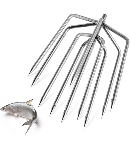 7 fish gaff hook Amazon.com : Jnrtifow Fishing Harpoon 7 Prong Stainless Steel Fishing Gig Gaff  Hook with 8mm Screw : Sports & Outdoors