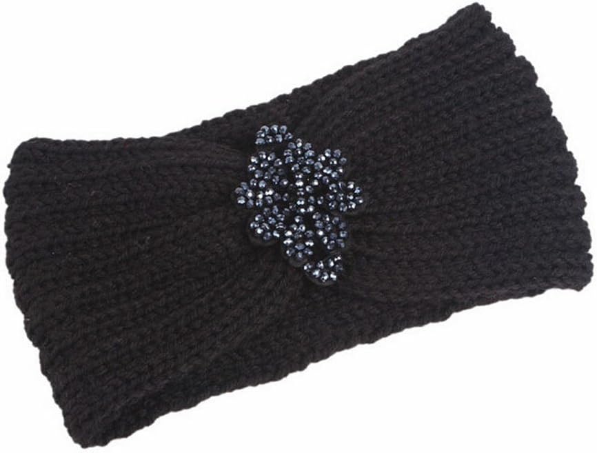 YBWZH Women Knitting Headband Handmade Keep Warm Hairband Boho Pearl butterfly Headbands Hair Accessories