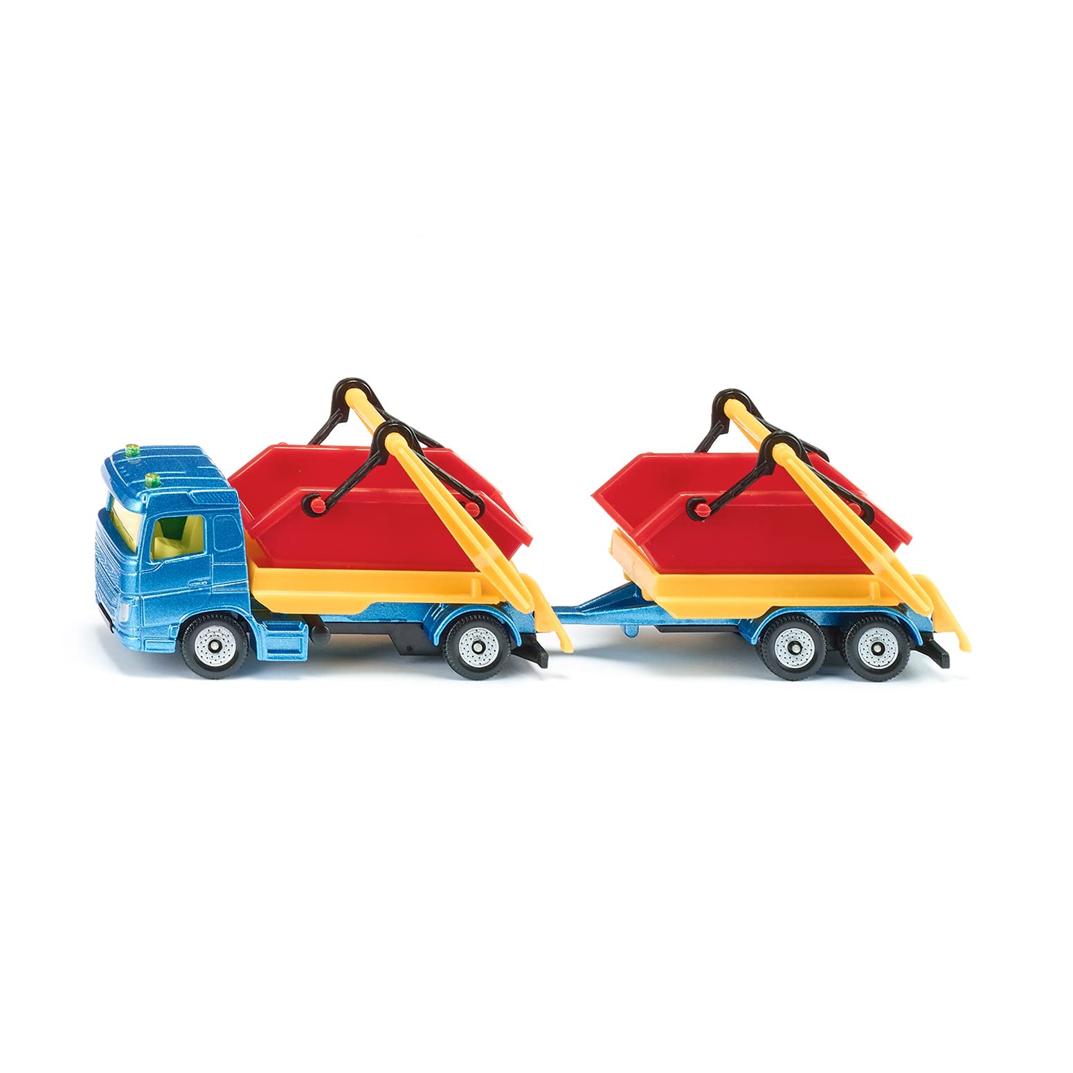 siku 1695, LKW mit Absetzmulde und Anhänger, Spielzeug-LKW, Metall/Kunststoff, Multicolor, Inkl. Container, Bewegliche Absetzeinrichtung