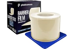 Clear Barrier Film Roll 4"x6" - Protective Dental Barrier Film for Dental, Medical, Tattoo - Perforated Adhesive Barrier Tape Sheets (1 Box of 1200 Sheets) by PlastCare USA