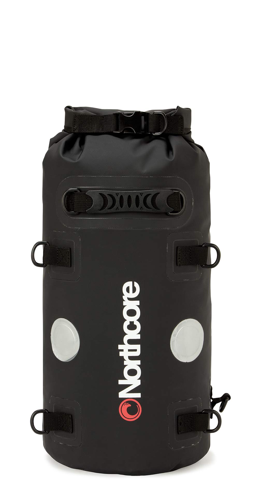 Northcore Surfing and Watersports Accessories - Dry Bag 20L 20 Litre Capacity Back Pack - Black - Waterproof Sprayproof