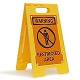 SmartSign Folding Floor Sign, Legend "Restricted