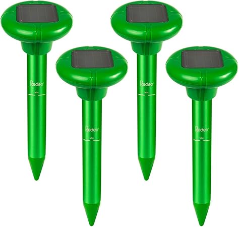 Amazon Com Redeo 4 Pack Mole Repellent Solar Sonic Mole Repeller