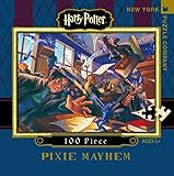 New York Puzzle Company - Harry Potter Pixie Mayhem Mini - 100 Piece Jigsaw Puzzle