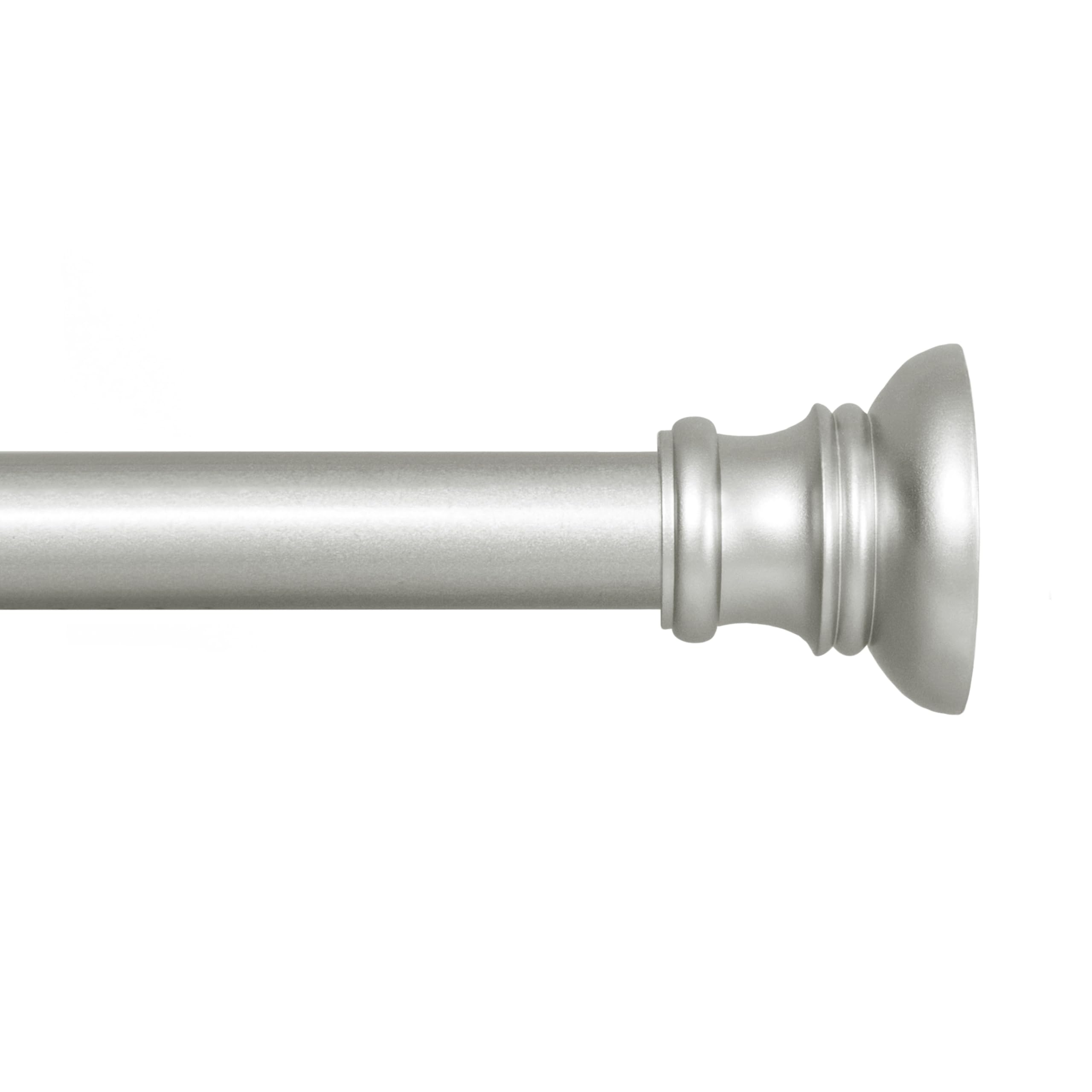 Photo 1 of Kenney Nicholas Twist & Fit No Tools Tension Curtain Rod, 48 to 84 Inches, Brushed Nickel Silver Extendable, Easy Install