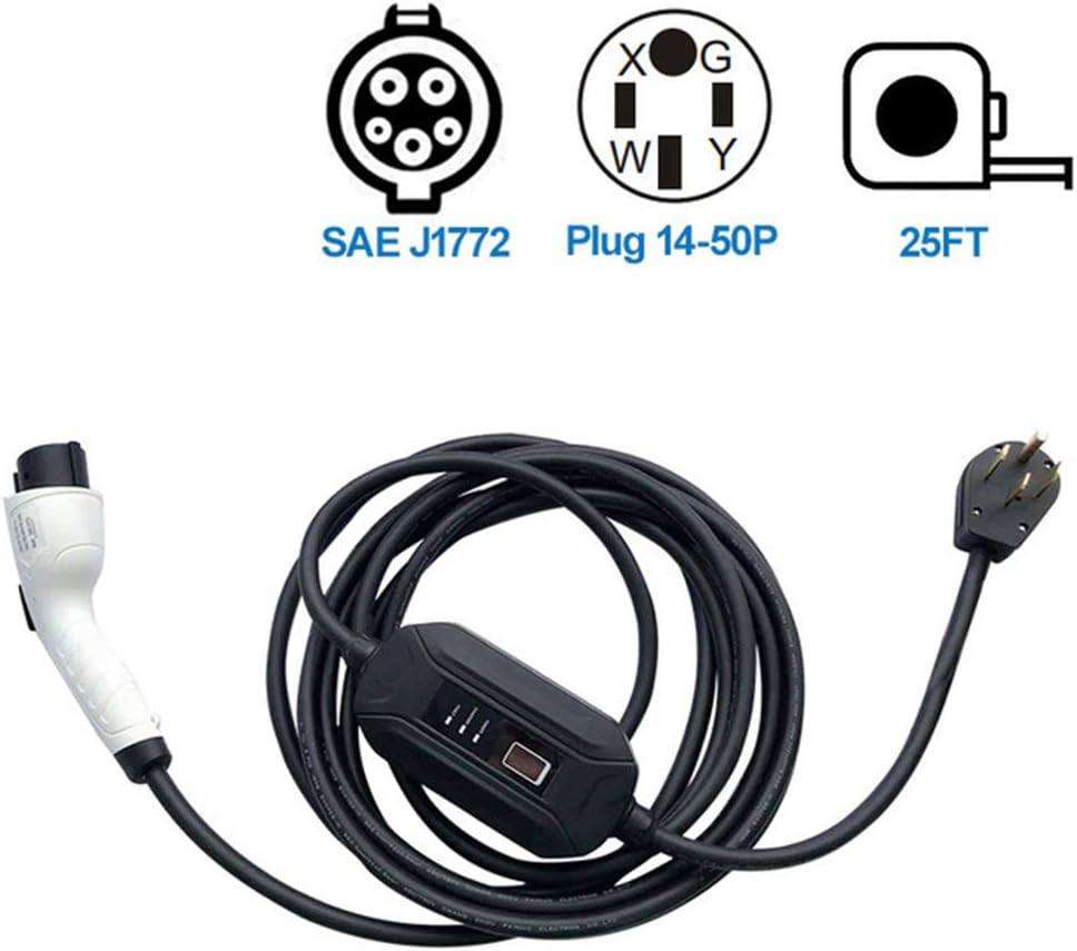 Amazon Co Jp レベル2 Ev充電器ケーブル 110v 240v 16a 16フィート Sae J1772電気自動車用のポータブルevse電気自動車充電ステーション スポーツ アウトドア Amazon Co Jp レベル2 Ev充電器ケーブル 110v 240v 16a 16フィート Sae J1772電気自動車用のポータブルevse電気自動車充電ステーション スポーツ アウトドア
