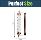 Thermometer World Outdoor Garden Thermometer Wall Mount - -30 to +50 C/F view 3