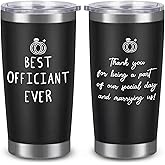 ARYDGELL Wedding Officiant Gift Coffee Mug, Gift From Bride & Groom, Thank You Gift for Wedding Officiant, 20oz Officiant Mug Best Officiant Ever Coffee Mug from Couple (Black-High)